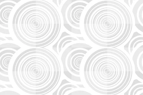 Vector white seamless background with circles or volute shap Illustrazione stock