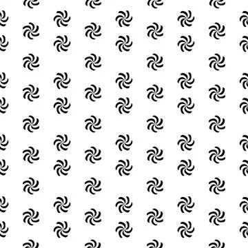 Vector white seamless background with solar sign. Black line art symbols on a Stock Illustration