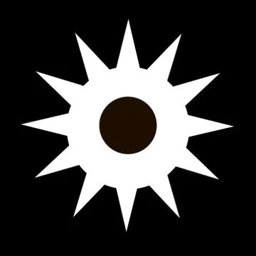 Vector white shield icon on black background Stock Illustration