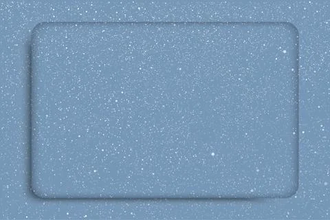 Vector white snow falling on blue background. Stock Illustration