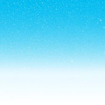 Vector white snow falling on blue background. Stock Illustration