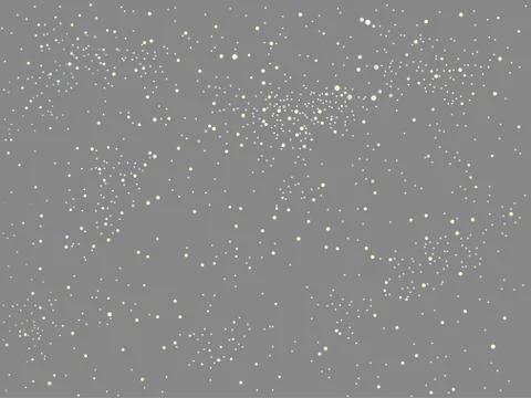 Vector white snow falling on dark background. Stock Illustration