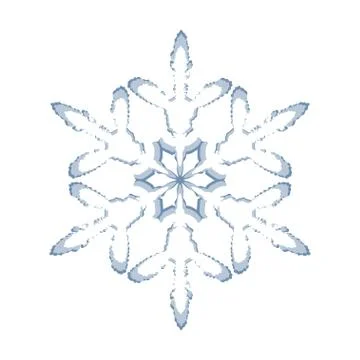 Vector white snowflake isolated on a white background. EPS 10 Stock Illustration
