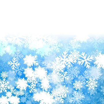Vector : white snowflakes on blue background Stock-Illustration