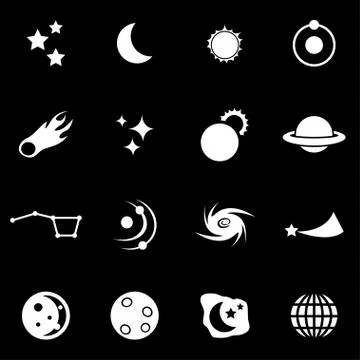 Vector white  space icon set Stock-Illustration