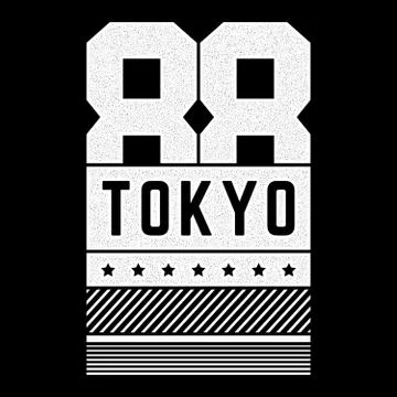 Vector white vintage illustration on the theme of Tokyo. Stylized retro poster Stock Illustration