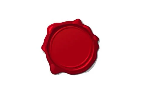 Vector white wax seal stamp clipart Stock Illustration