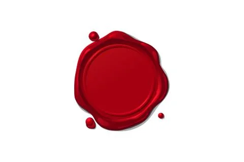Vector white wax seal stamp clipart Stock-Illustration