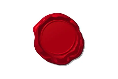 Vector white wax seal stamp clipart Illustrazione stock