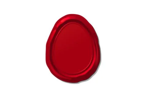Vector white wax seal stamp clipart Stock Illustration