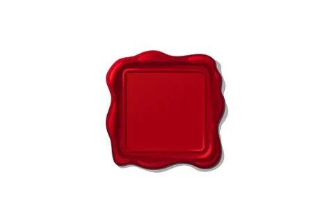 Vector white wax seal stamp clipart Stock Illustration