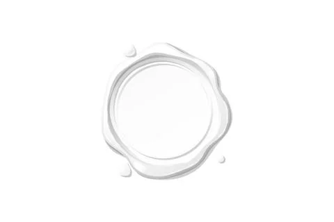 Vector white wax seal stamp clipart Stock-Illustration