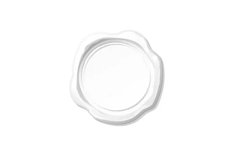 Vector white wax seal stamp clipart Stock Illustration