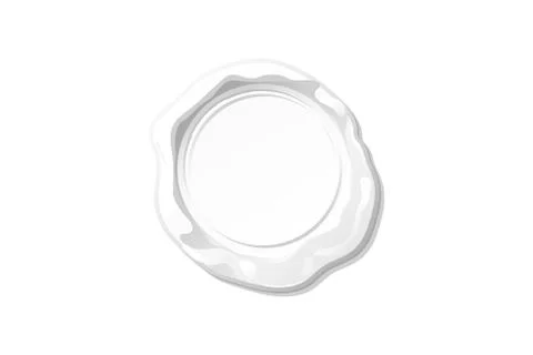 Vector white wax seal stamp clipart Stock Illustration