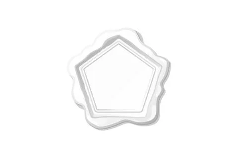 Vector white wax seal stamp clipart Stock Illustration