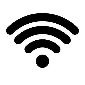 Vector. Wi-Fi geometric icon, wireless internet sign on white background. Stock Illustration