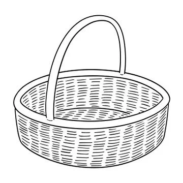 Vector of wicker basket Stock Illustration