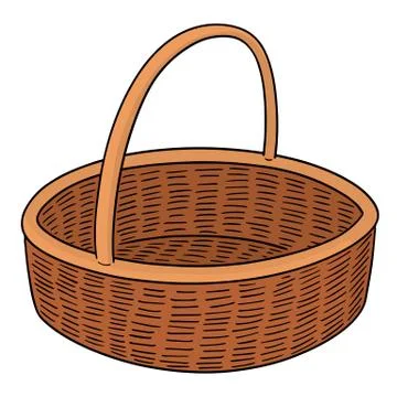 Vector of wicker basket Stock Illustration