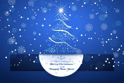 Vector wide poster with round insert cut from paper hanging from cutout with Stock Illustration