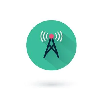 Vector wifi icons for remote access and communication via radio waves Stockillustratie
