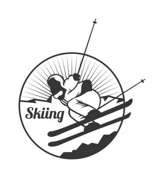 Vector wilderness and nature exploration outdoor vintage emblems mountains, sun イラスト素材
