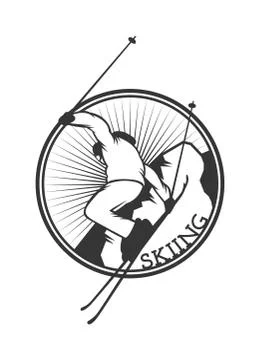 Vector wilderness and nature exploration outdoor vintage emblems mountains, sun 스톡 일러스트