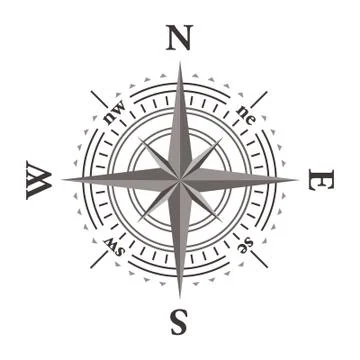 Vector wind rose compass Stock Illustration