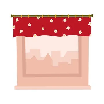 Vector window in flat style, vector flat window, icon on white background Stock Illustration