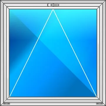 Vector window project, plastic window. Stock-Illustration