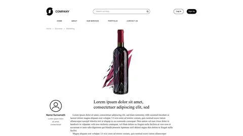 Vector wine bottle in low poly style . Editable illustration Stock Illustration