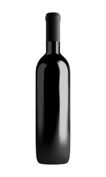 Vector wine bottle in mesh gradient style. Editable color Illustrazione stock