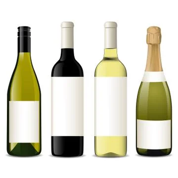 Vector wine bottles Stock Illustration