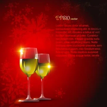 Vector wine glass Stock Illustration