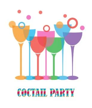 Vector Wine Glasses Illustrazione stock