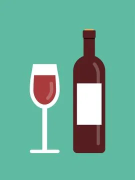 Vector wine illustration Stock Illustration