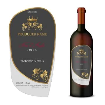 Vector wine label Stock-Illustration
