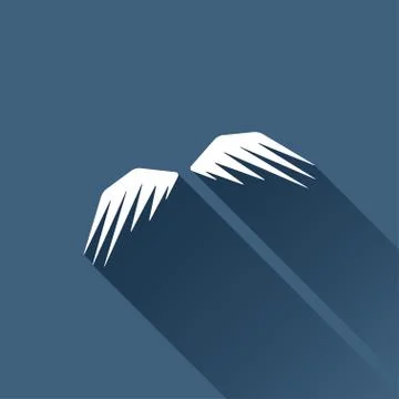 Vector wings icon Stock Illustration