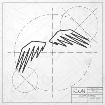 Vector wings icon Stock Illustration