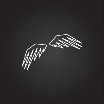Vector wings icon Stock Illustration
