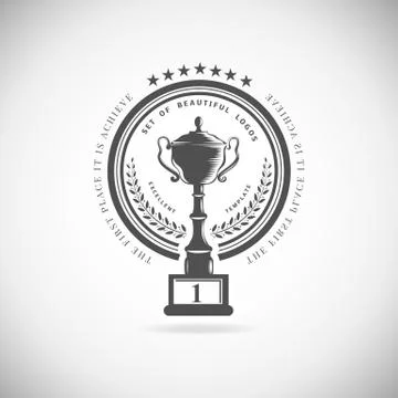 Vector winner logos Stock Illustration