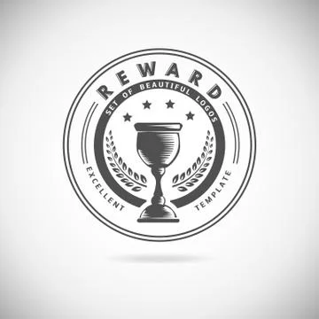 Vector winner logos Stock Illustration