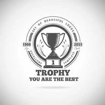 Vector winner logos Stock Illustration