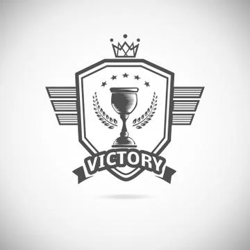 Vector winner logos Stock Illustration