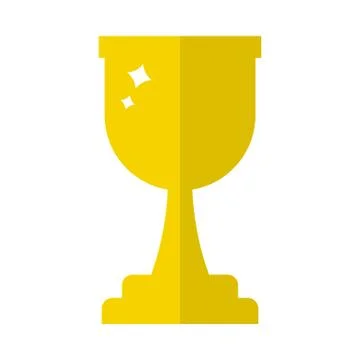 Vector Winner Trophy Cup Icon. First Place. Flat Golden Trophy. Vector. Illustrazione stock