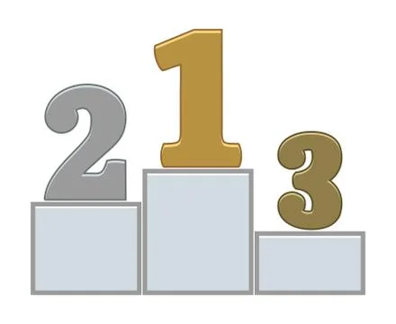 Vector winners podium with first, second and third places Stock Illustration