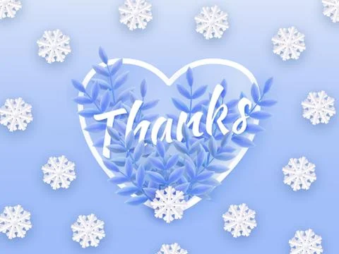 Vector winter background a abstract flat snowflake Stock Illustration