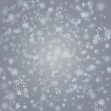 Vector Winter background with flay snowflakes. EPS Stock Illustration