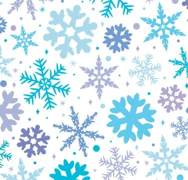 Vector winter background with snowflakes Stock Illustration