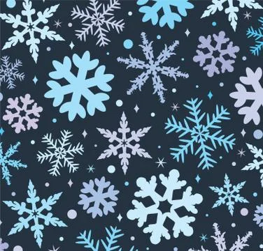 Vector winter background with snowflakes Stock Illustration