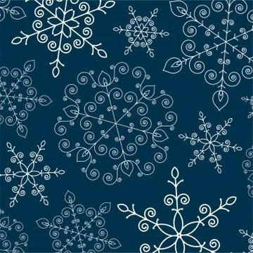 Vector winter background with snowflakes Stock Illustration